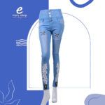 بنطلون جينز نسائي رسمات 5 AW42