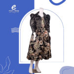 فستان بناتي جلد وشيفون كبير الى 38 AW56