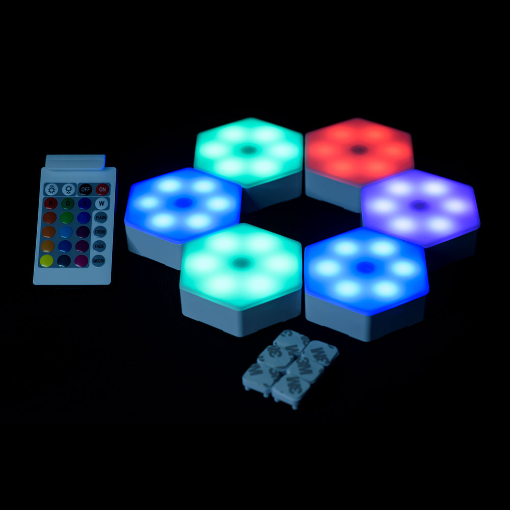 اضاءة-ملون-سداسي3 لمبة سداسي ملون - الصورة 1