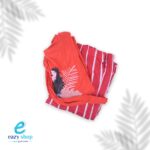 ⁦بجامة نسائي مع سروال مقلم AW66⁩ - الصورة ⁦2⁩