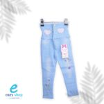 ⁦بنطلون بناتي جينز كبير ابو ترتر رسمة AW38⁩ - الصورة ⁦2⁩