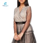 ⁦فستان نسائي 6079 شبك طبقات⁩ - الصورة ⁦5⁩