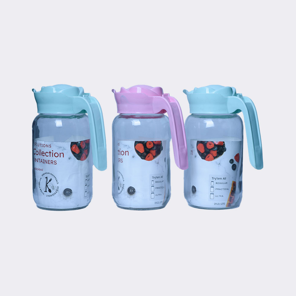 جاكات-عصير4 جاك زجاجي مع ممسك - الصورة 1