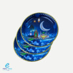 صحن تقديم بلاستيك مدور وسط