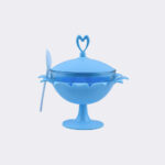 ⁦مطيبة زجاج مغطى مع ملعقة⁩ - الصورة ⁦2⁩