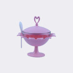 ⁦مطيبة زجاج مغطى مع ملعقة⁩ - الصورة ⁦3⁩