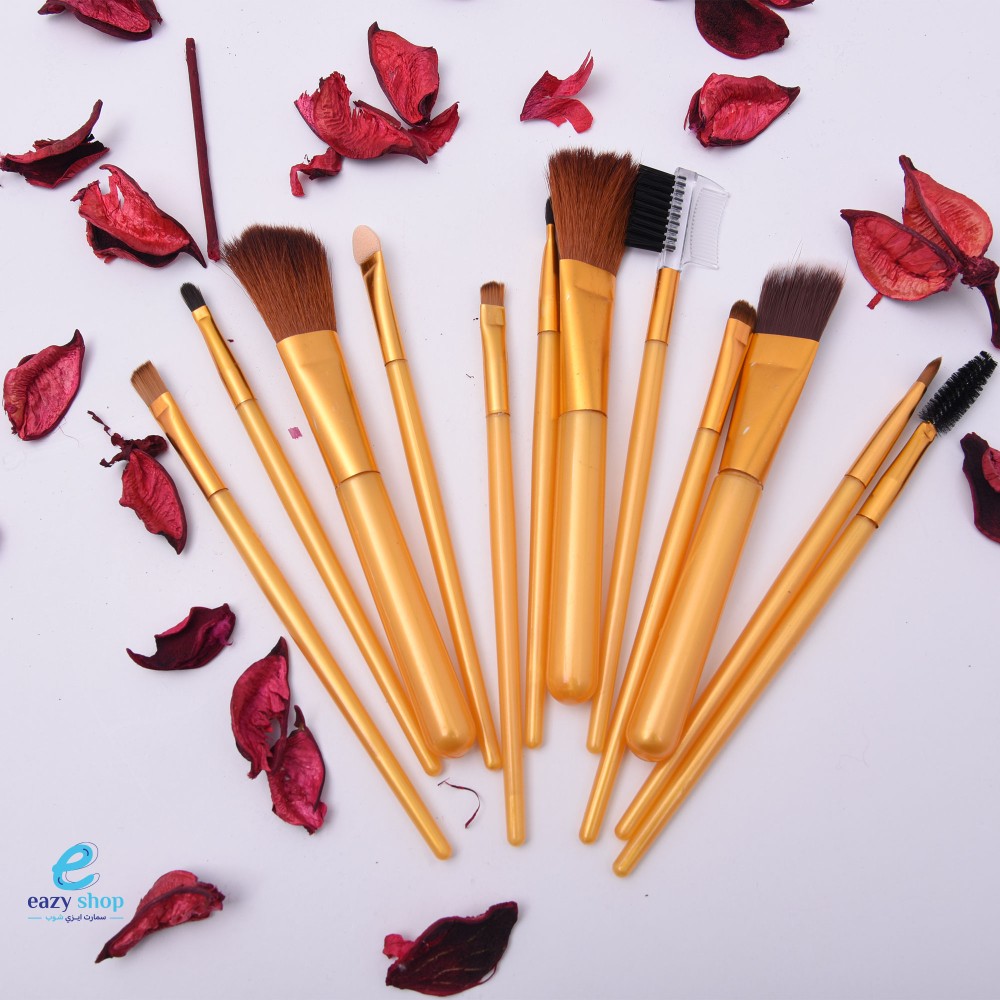 فرش-ميك-أب-صفراء-فاقع-لونها طقم فرش مكياج هدى بيوتي - الصورة 1