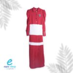 ⁦فستان نسائي مقلم تحت طويل أزرار صدر AW68⁩ - الصورة ⁦3⁩