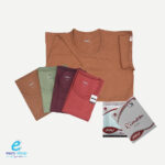 فنيلة شبابي داخلي نص كم ملون ريمون