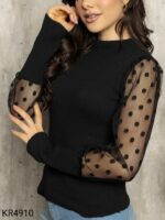 ⁦فنيلة صوف اكمام شفاف 4910⁩ - الصورة ⁦4⁩