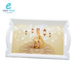 صحن تقديم بلاستيك يدين وسط