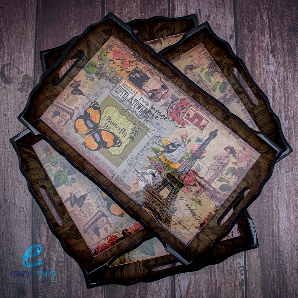 صحون-تقديم-خشبي-1 طقم صحون تقديم خشبي 3 قطع - الصورة 1