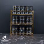 ⁦طقم علب بهارات زجاج 3 دور⁩ - الصورة ⁦2⁩