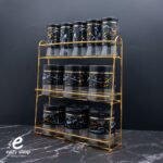 ⁦طقم علب بهارات زجاج 3 دور⁩ - الصورة ⁦3⁩