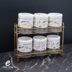 ⁦طقم علب بهارات زجاج 2 دور⁩ - الصورة ⁦5⁩