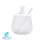 ⁦سكرية زجاج مغطى مع ملعقة 400 مل⁩ - الصورة ⁦2⁩