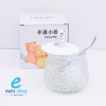 سكرية زجاج مغطى مع ملعقة 300 مل