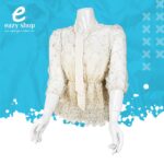 ⁦بلوزة نسائي دانتل مع ربطة 1180⁩ - الصورة ⁦3⁩