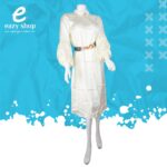 ⁦فستان ساتان خفيف مع حزام 8023⁩ - الصورة ⁦2⁩