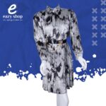 فستان نسائي ساتان قصير مع حزام 1189