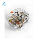 ⁦حامل ادوات تجميل ومجوهرات اكرلك ثلاثة دور مربع⁩ - الصورة ⁦6⁩