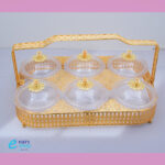 ⁦شيال حلويات ذهبي 6 علب دائري 7488⁩ - الصورة ⁦3⁩